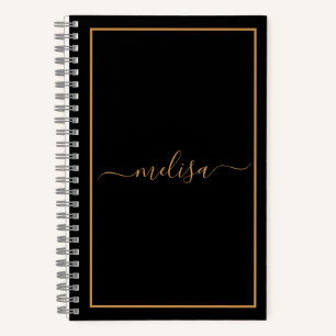 Name der Black Gold Monogram Notizbuch