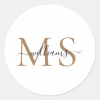 Name der Black & Gold Monogramm Wedding Classic Ro