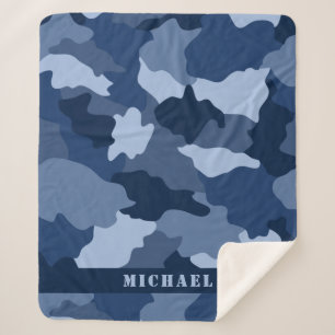 Name der blauen Camouflage Monogram Sherpadecke