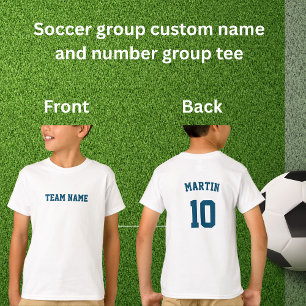 Name der Blue-Soccer-Mannschaft, benutzerdefiniert T-Shirt