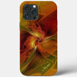 Name der Blume abstrakt Red Orange Green Fraktals Case-Mate iPhone Hülle