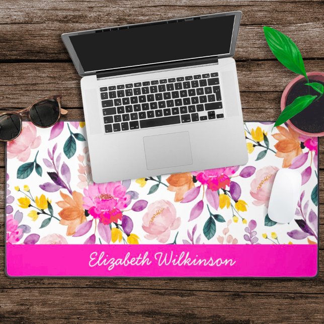 Name der Blume Blush pink fuchsia Schreibtischunterlage (Von Creator hochgeladen)