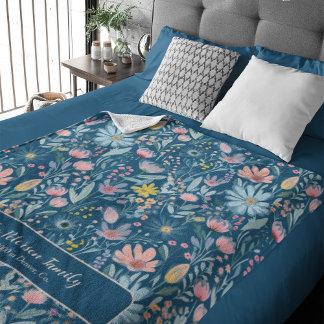 Name der Blumenfamilie für Aquarellbilder personal Fleecedecke