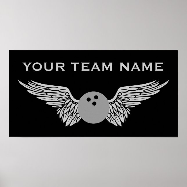 Name der Bowling-Mannschaft Poster (Vorne)