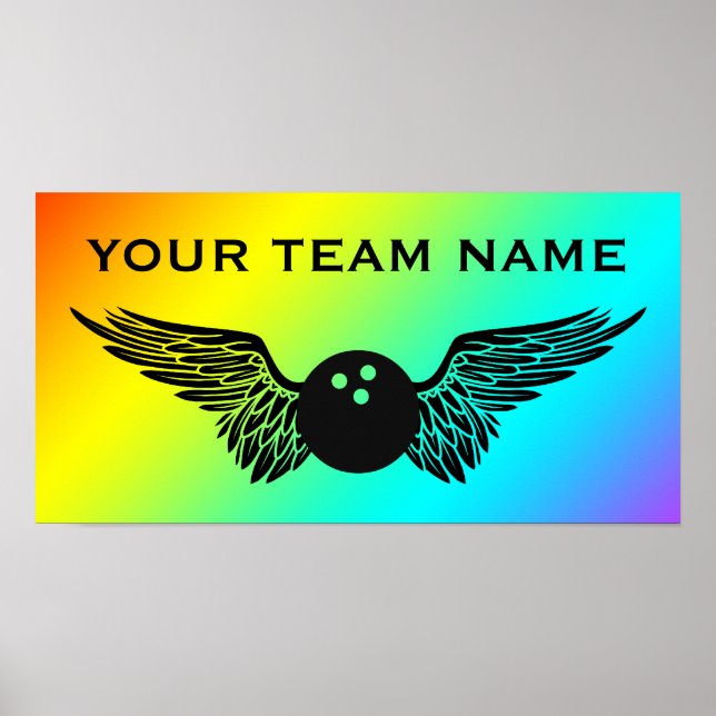 Name der Bowling-Mannschaft Poster (Vorne)