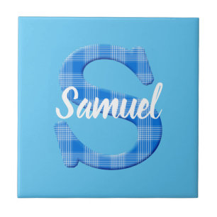 Name der Boys Benutzerdefinierter Karierter Buchst Fliese