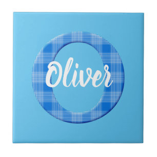 Name der Boys Benutzerdefinierter Karierter Buchst Fliese