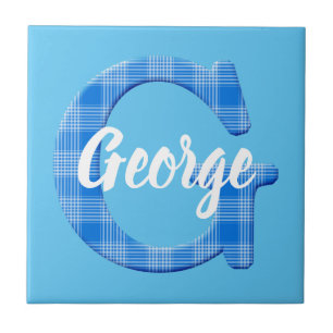 Name der Boys Karierter Buchstabe G Fliese