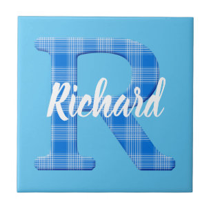 Name der Boys Karierter Buchstabe R Fliese