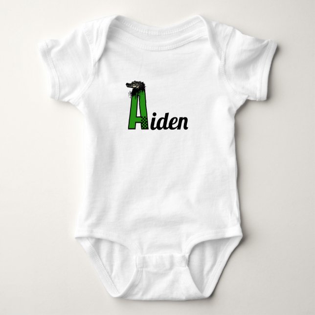 Name der Boys wird benutzerdefiniert mit A gestart Baby Strampler (Vorderseite)