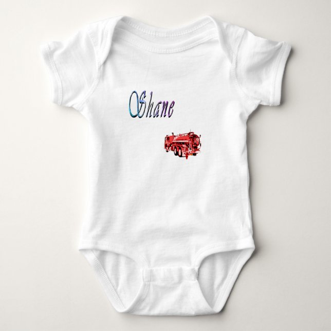 Name der Brandschutzeinrichtung mit Motor, Baby Strampler (Vorderseite)