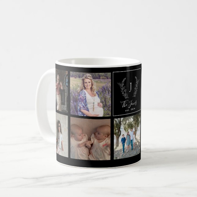 Name der Collage-Monografie-Foto-Reihe personalisi Kaffeetasse (Vorderseite Links)