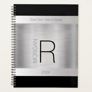 Name der DIY Monogramm, Schwarzer, Grauer Text, Si Planer