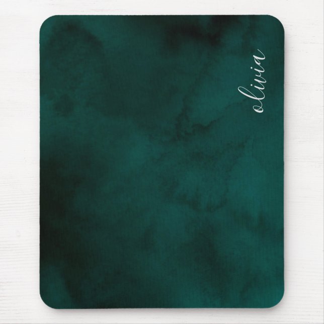 Name der dunkelgrünen Aquarellfarbe Mousepad (Vorne)