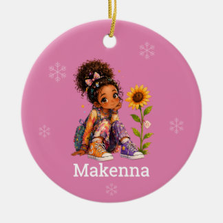 Name der dunkelhaarigen Mädchen Keramik Ornament