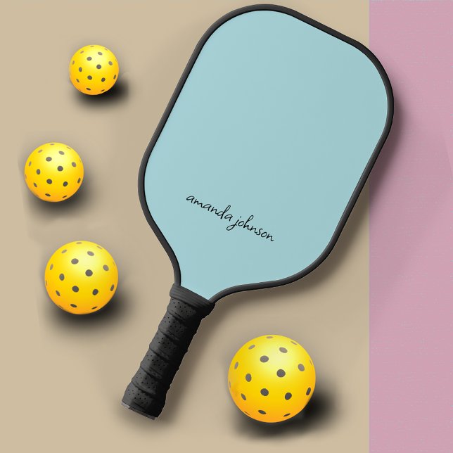 Name der einfachen blauen Monogramm Pickleball Schläger (Von Creator hochgeladen)