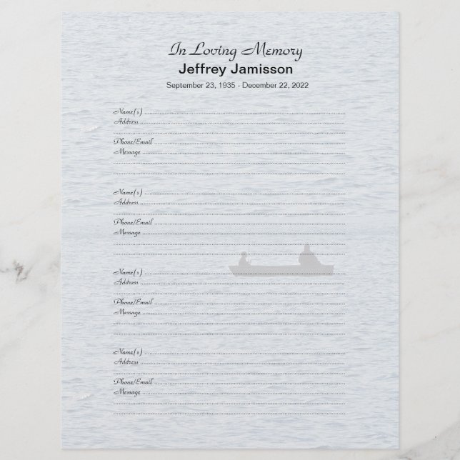 Name der Einschreibungsseite des Buches, Fischer (Vorderseite)