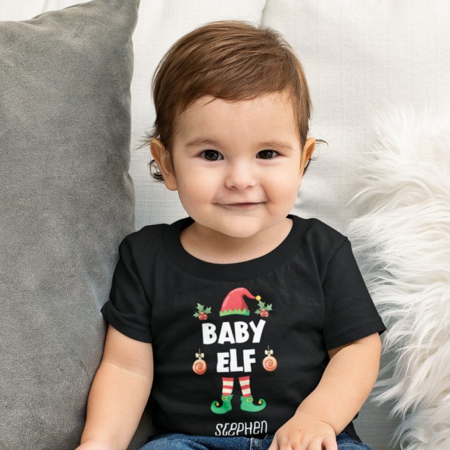 Name der Familie der Babyelen, passend zu Weihnach Baby T-shirt (Von Creator hochgeladen)