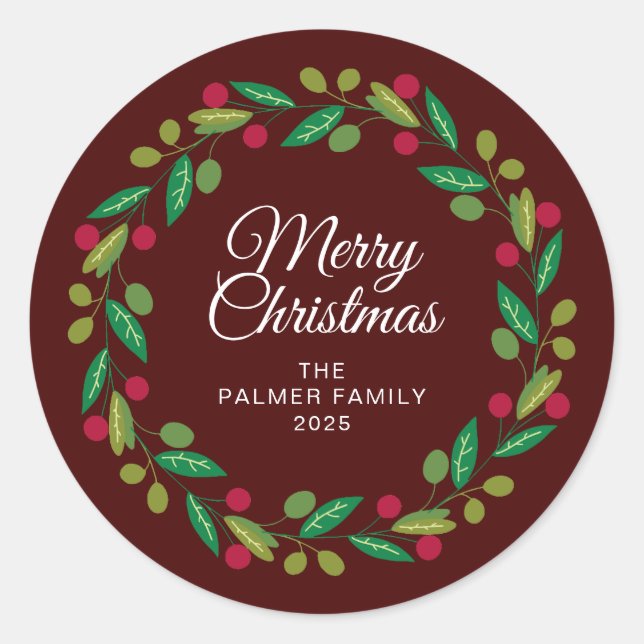 Name der Familie der Blutherzen Runder Aufkleber (Vorderseite)