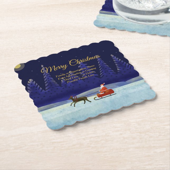 Name der Familie / Organisation Blau hinzufügen +  Untersetzer (angewinkelt)