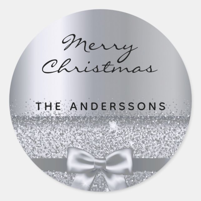 Name der Familie Runder Aufkleber (Vorderseite)