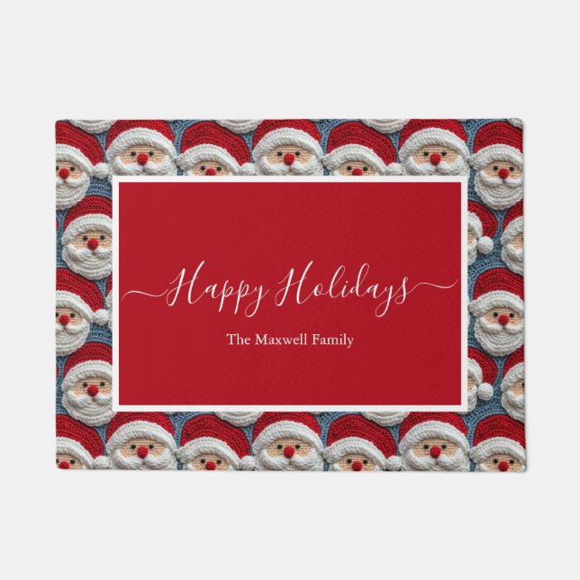 Name der Familie Santa Clause Holidays Fußmatte (Vorderseite)