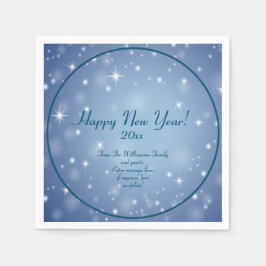 Name der Familienorganisation glücklich Neues Jahr Serviette