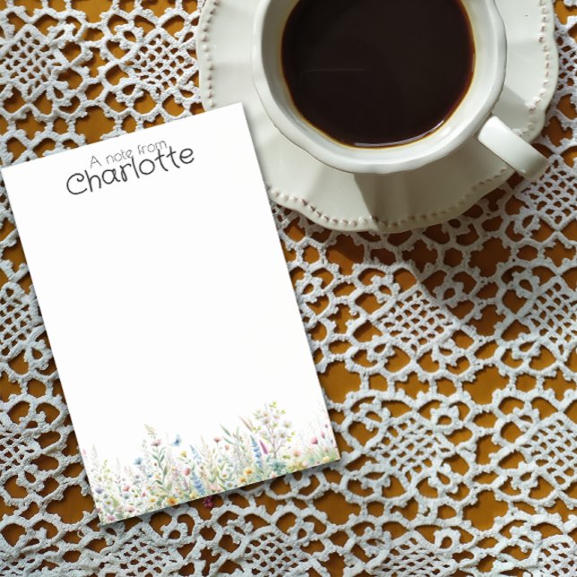 Name der farbigen Wildblume Post-it Klebezettel (Von Creator hochgeladen)