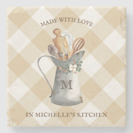 Name der Farm Monogram Steinuntersetzer