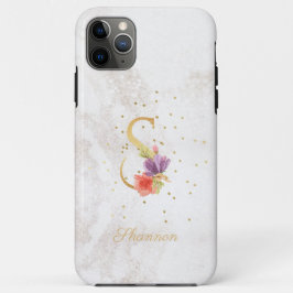 Name der floralen Monogramm Anfangsbuchstaben Case-Mate iPhone Hülle