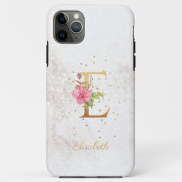 Name der floralen Monogramm Anfangsbuchstaben E Pe Case-Mate iPhone Hülle