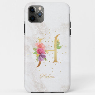 Name der floralen Monogramm Anfangsbuchstaben H Pe Case-Mate iPhone Hülle