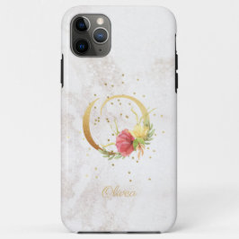 Name der floralen Monogramm Anfangsbuchstaben oder Case-Mate iPhone Hülle