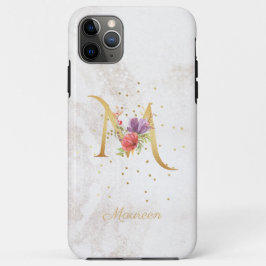 Name der floralen Monogramm Anfangsbuchstaben Pers Case-Mate iPhone Hülle