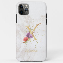 Name der floralen Monogramm Initial X Letter Perso Case-Mate iPhone Hülle