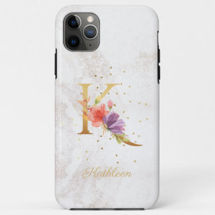 Name der floralen Monogrammbezeichnung Initial-K-L Case-Mate iPhone Hülle