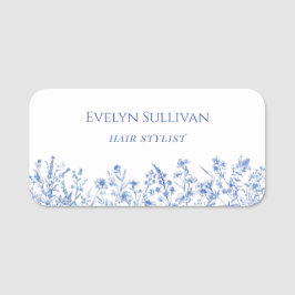 Name der französischen blauen Wildblumen Namensschild