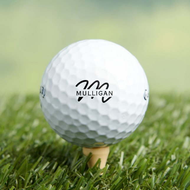 Name der Gastgeschenk Hochzeit für Monogramm-Vorla Golfball (Insitu T-Shirt)
