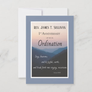 Name der Gebetskarte 1. Ordination Jubiläum Dankeskarte