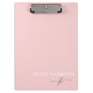 Name der Girl-Monogramm-Maus in Rosa Klemmbrett
