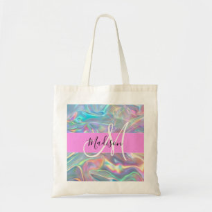 Name der Girly Rainbow Holographic Iridesgram Mono Tragetasche