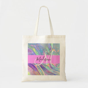 Name der Girly Rainbow Holographic Iridesgram Mono Tragetasche