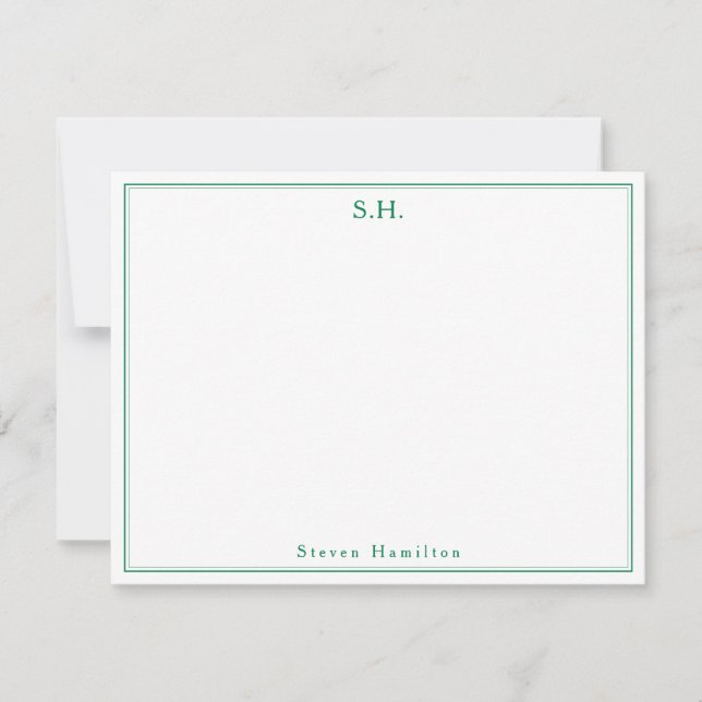 Name der grünen Monografie des klassischen Waldes  Mitteilungskarte (Vorderseite)