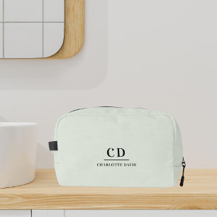 Name der grünen Monogramm-Initialen Waschbeutel