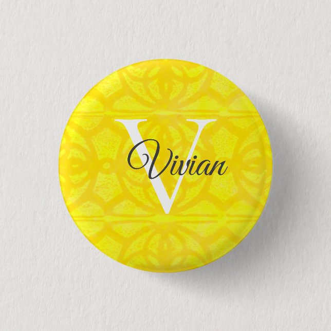 Name der hellgelben Farbe Monogram Button (Vorderseite)