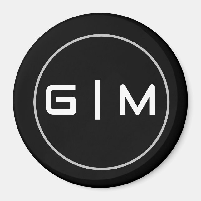 Name der individuell anpassbaren Initialen Magnet (Vorne)