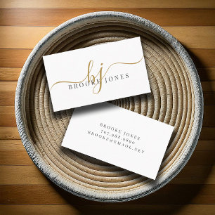 Name der Initials für das elitäre Script-Gold-Mono Visitenkarte