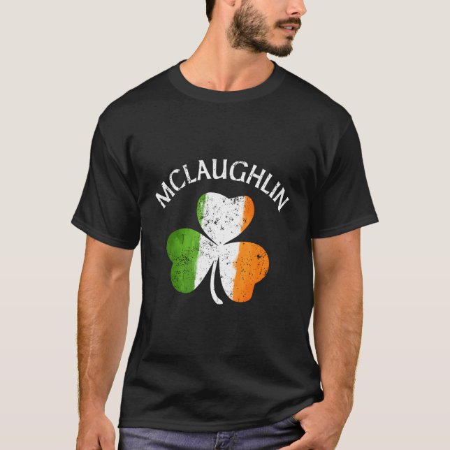 Name der irischen Familie Mclaughlin T-Shirt (Vorderseite)