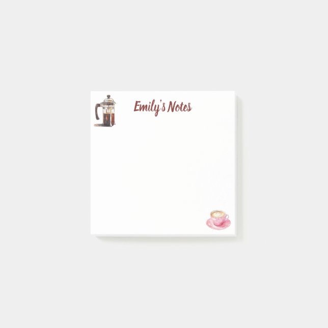 Name der Kaffeezeit Post-it Klebezettel (Vorderseite)