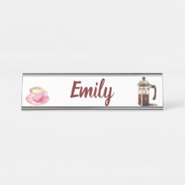 Name der Kaffeezeit Schreibtischnamensplakette